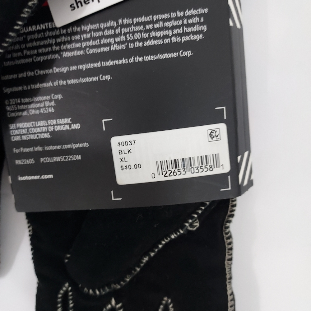 New Black Suede Isotoner Fleece Li Ed Gloves - Picture 2 of 3
